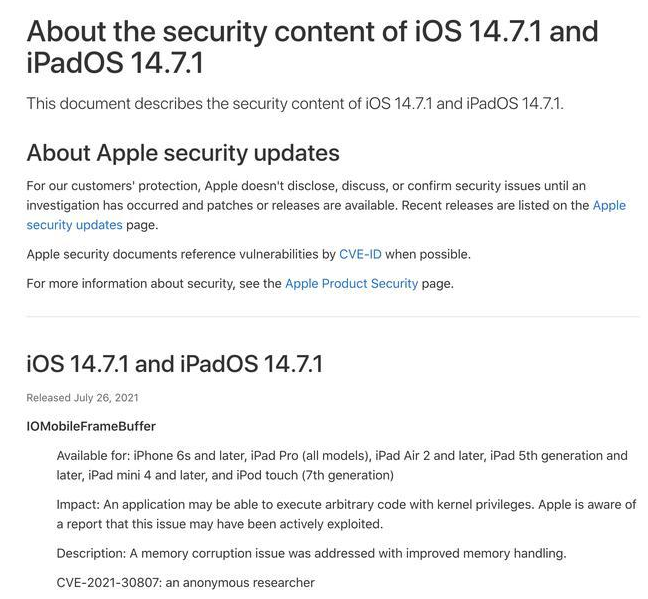 萨尔图苹果手机维修分享iOS 14.7.1 正式版更新内容及升级方法 